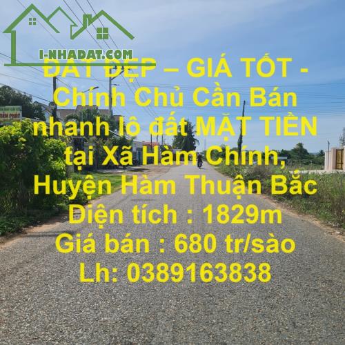 ĐẤT ĐẸP – GIÁ TỐT - Chính Chủ Cần Bán nhanh lô đất MẶT TIỀN tại Xã Hàm Chính, Huyện Hàm - 4