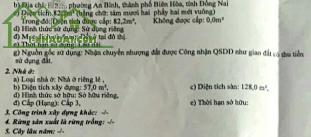 BÁN RẺ NHÀ ĐẤT AN BÌNH 1TRỆT 1LẦU, SỔ HỒNG RIÊNG THỔ CƯ, ĐƯỜNG OTO GẦN CHỢ - 2