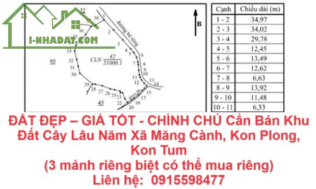 ĐẤT ĐẸP – GIÁ TỐT - CHÍNH CHỦ Cần Bán Khu Đất Cây Lâu Năm Xã Măng Cành, Kon Plong, Kon Tum - 2