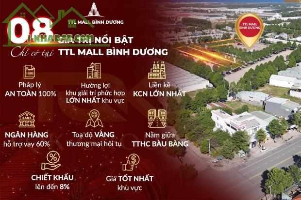 Sở hữu đất nền TTL Mall ngay TTHC BÀu BÀng chỉ với 295 triệu - 1