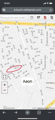 Bán đất gần Aeon khu Tên Lửa, đường số 13, 5x20, 15x20, 11.2 tỷ, đường rộng 20m - 3