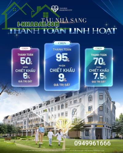 thái bình diamond city, p.trần hưng đạo, tp.thái bình. giá đầu tư f0 - 2