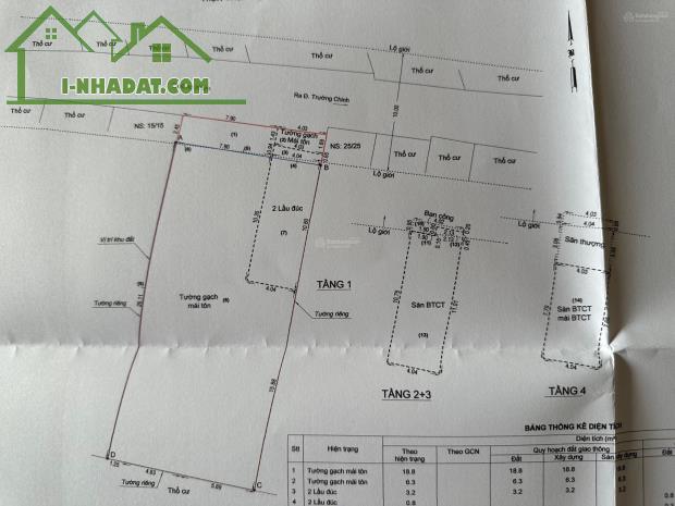 Bán đấu giá tài sản khách hàng Vietcombank, đất 342,5m2, giá 12 tỷ 050 nhà 374,8m2 (cấp 4) - 3