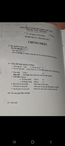 Chính chủ cần bán đất vườn trồng cây lâu năm ở Trà Vinh - 1