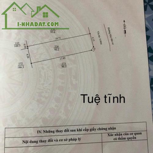 Cần bán 93,2m2 đất đường đôi Nguyễn Cao kđt Tuệ Tĩnh chỉ 4,48 tỷ - 1