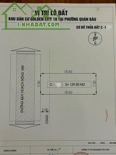 Bán đất dự án Gold 10 - Mai Hắc Đế