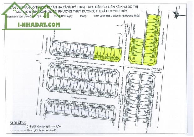 Bán đất 144m2, KQH CIC8, phường Thủy Dương, Hương Thuỷ, cạnh siêu thị Aeon Mall - 1