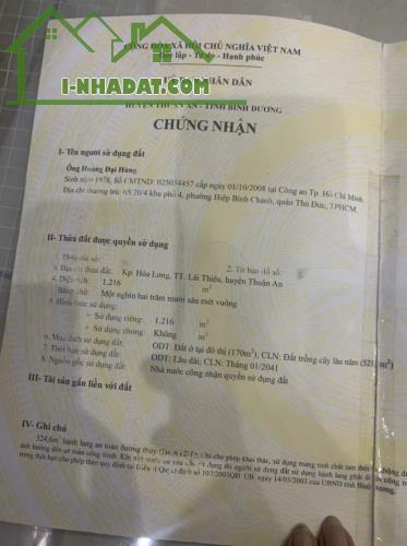 Bán đất mặt tiền Sông Sài Gòn, phường Lái Thiêu, Thuận An, Bình Dương. DT 22x58 - 2