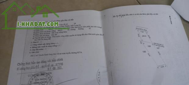 CHÍNH CHỦ CẦN BÁN GẤP ĐẤT THỔ TẶNG NHÀ MẶT TIỀN ĐƯỜNG TỈNH LỘ 827A NHỰA TRÊN 10M. THUẬN - 1