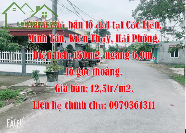 Chính chủ bán lô đất tại Cốc Liễn, Minh Tân, Kiến Thụy, Hải Phòng.