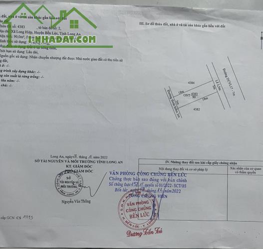 CHÍNH CHỦ BÁN GẤP LÔ ĐẤT MẶT TIỀN 7m KCN Vĩnh Lộc 2 Đi Vào Tại Huyện Bến Lức, Tỉnh Long An