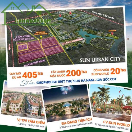 Sở hữu những lô BIỆT THỰ VIP NHẤT Dự án SUN URBAN CITY HÀ NAM ngay giai đoạn 1