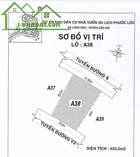 CHÍNH CHỦ BÁN 620,2m2 ĐẤT FULL THỔ CƯ 2 MẶT TIỀN LÔ A38 La Maison Cần Giờ - 3