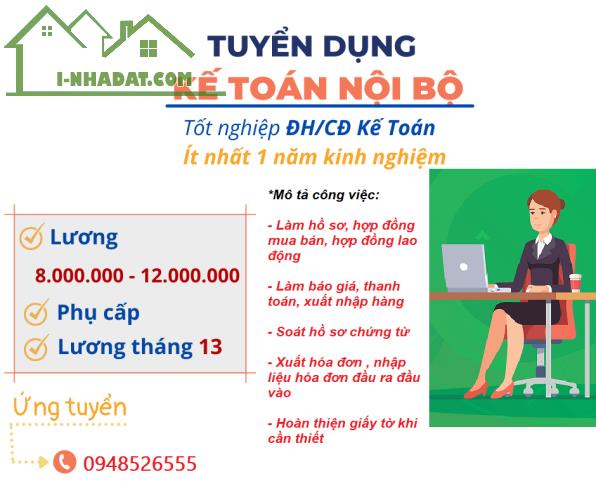 TUYỂN DỤNG KẾ TOÁN NỘI BỘ NGÀNH CƠ KHÍ, NỘI THẤT

KHU VỰC NGỌC TRỤC - ĐẠI MỖ - NAM TỪ