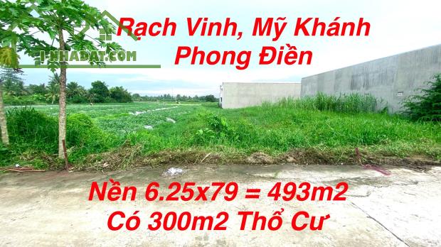 #246 || Nền Đẹp 493m2 Có 300 Thổ Cư, Kế Chợ Mỹ Khánh, Gần ĐH Nam Cần Thơ.