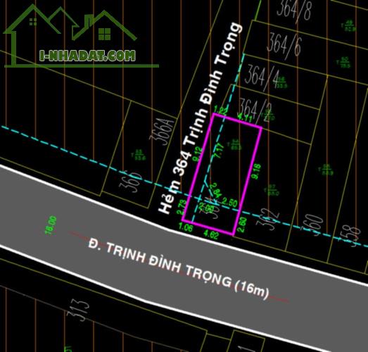 Bán nhà MTKD Trịnh Đình Trọng, phường Phú Trung, quận Tân Phú, dt 5,6x11,7m gác lửng 9 tỷ - 1