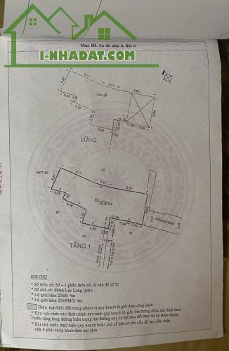 Chính Chủ Bán Nhà Mặt Tiền 996 -  Đường Lạc Long -  Phường 8 - Quận Tân Bình - TP.Hồ Chí