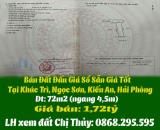 Bán Đất Đấu Giá Sổ Sẵn Giá Tốt Duy Nhất Tại Khúc Trì, Ngọc Sơn, Kiến An, Hải Phòng