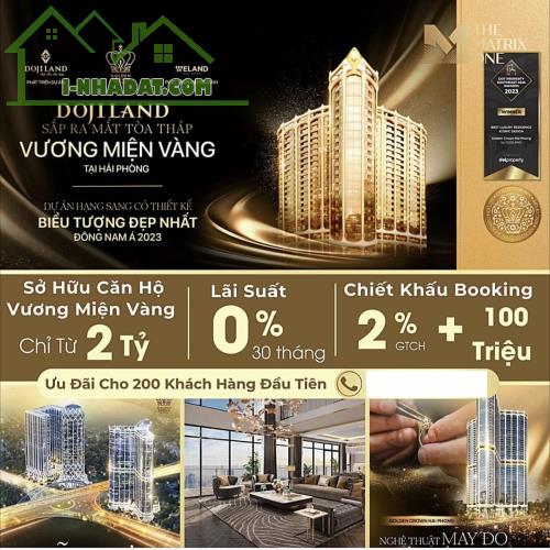 GOLDEN CROWN HẢI PHÒNG - TÒA THÁP VƯƠNG MIỆN VÀNG, NƠI SỐNG ĐẲNG CẤP NHẤT VIỆT NAM.