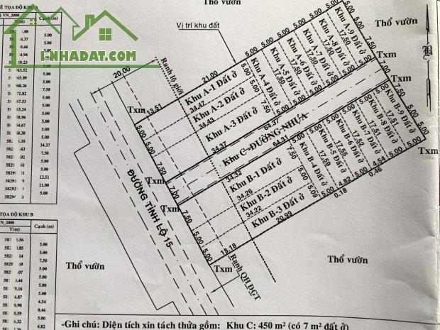 Bán đất MT Tỉnh Lộ 15 CC, 2702m2, ngang 42m, Đường 12m hạ chào hơn 9 tỷ