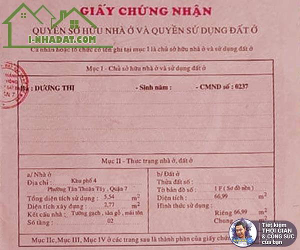 BÁN NHÀ HẺM LÂM VĂN BỀN QUẬN 7. HẺM 1 SẸC. 67M2. 4.2MX16M. NHÀ MỚI 3 PHÒNG NGỦ - 3