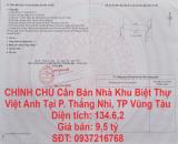 CHÍNH CHỦ Cần Bán Nhà Khu Biệt Thự Việt Anh Tại P. Thắng Nhì, TP Vũng Tàu