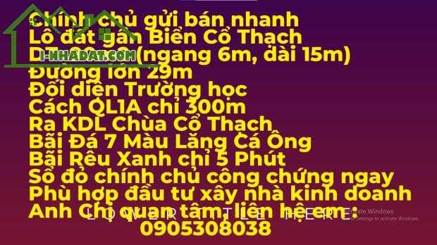 BÁN ĐẤT VEN MẶT BIỂN BÌNH THUẬN 969 TRIỆU 90m2 HUYỆN TUY PHONG BẢO 0905308038 - 2