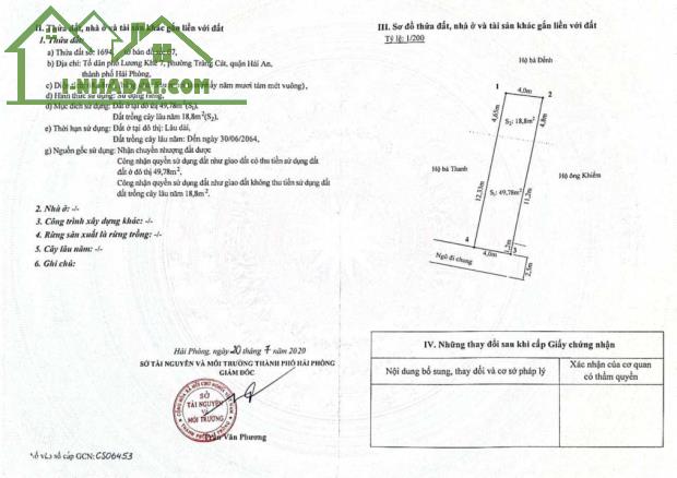 KH gửi bán lô đất tuyến đầu Cát Linh, Hải An