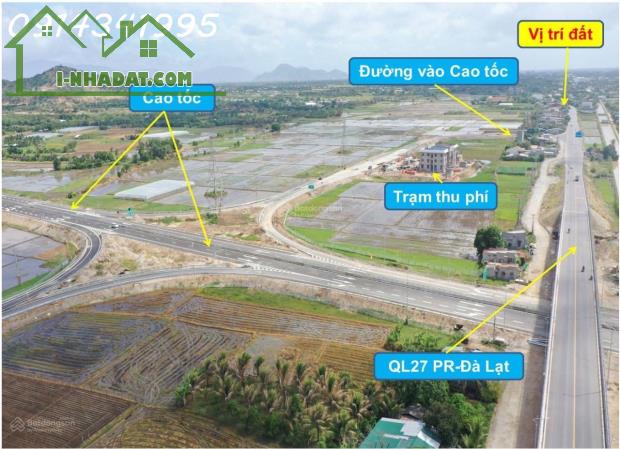 Nút giao cao tốc Cam Lâm Vĩnh Hảo. Mặt QL27A, 20x50m sân bay Thành Sơn 5km, QL1 6km - 2