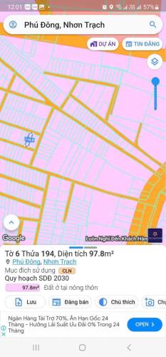 BÁN MẢNH ĐẤT PHÚ ĐÔNG, CÁCH PHÀ CÁI LÁT 4KM - 1