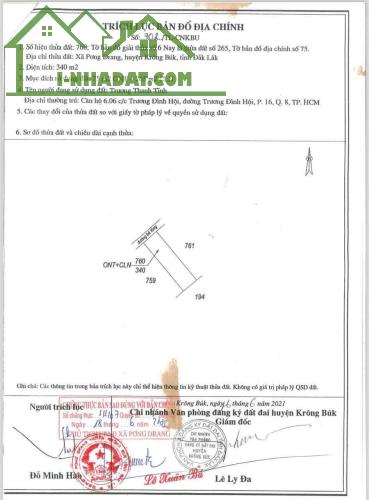 CHÍNH CHỦ Bán 2 Nền Liền Kề Vị Trí Đẹp Tại TT Pơngdrang - Huyện Krongbuk - Tỉnh Đaklak - 1