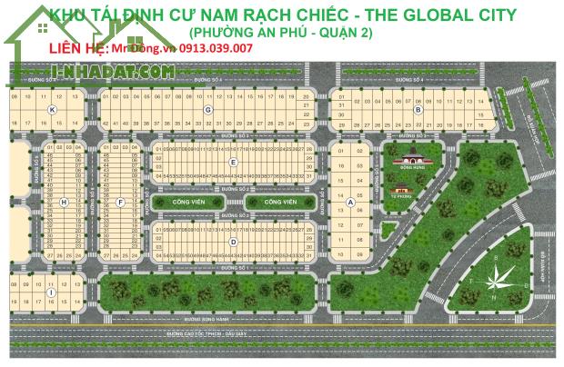 200 Lô Giá Sock Nam Rạch Chiếc, 6x20 chỉ 165tr/m2 Sát The Global City (Giá đầu tư) - 2