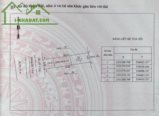 Bán đất Thanh Thủy, 171m2, mặt tiền 6m, đường btông 6m, tổng 17m hlang đường, 4xx triệu