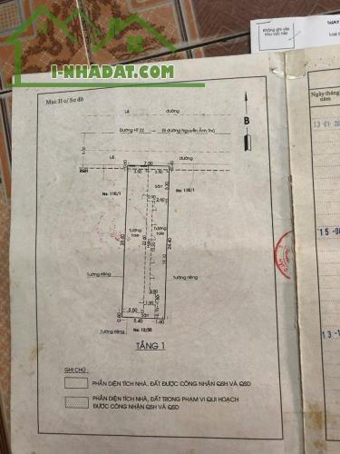 NHÀ (7x25m) MẶT TIỀN ĐƯỜNG HIỆP THÀNH 22, QUẬN 12 (MT CHỢ GIẢN DÂN) - 3