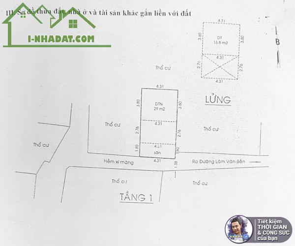 BÁN NHÀ 30 LÂM VĂN BỀN. 37M2. NHÀ MỚI 2 TẦNG. 2 PHÒNG NGỦ. HẺM THÔNG. KHÔNG BỊ QUI HOẠCH - 2