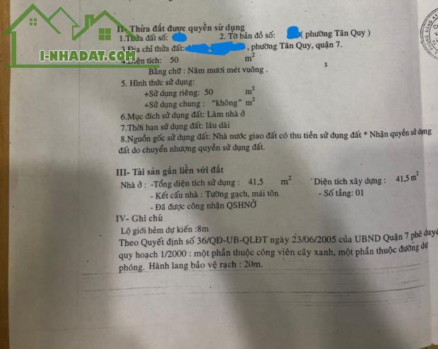 Bán nhà quận 7 dưới 5 tỷ hẻm xe hơi. dt: 5 x 10m, 1 lầu, sổ hồng riêng - 1