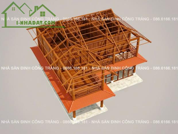 Nhà sàn gỗ Đinh Công tráng chuyên thi công, thiết kế lắp đặt chọn gói nhà gỗ theo yêu cầu - 2