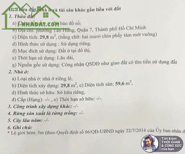 BÁN NHÀ TRẦN XUÂN SOẠN 34M2. 3.4MX10M. 2 TẦNG. NHÀ MỚI. HẺM 3M. SÁT HẺM XE HƠI 50M - 3