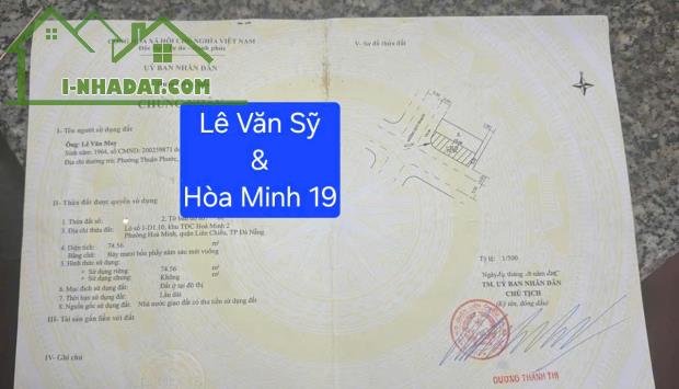 🔴💥Bán Lô góc hiếm có Lê Văn Sĩ và Hòa Minh 19 sát Hồ Tùng Mậu