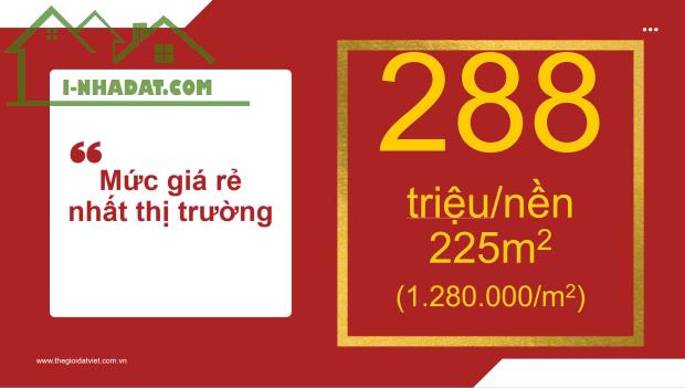 Chỉ cần bỏ ra 1 buổi nhậu/m2 đã sở hữu ngay lô đất thổ cư 100m2, vị trí đắc địa trung tâm