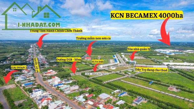 150m2 ( Full Thổ Cư, Xây Dựng Tự Do )  - Đất Khu Công Nghiệp Becamex 2000ha - 1