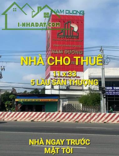 Cho thuê Nhà 308m2 6 tầng 100tr/t QL13 Thuận An Bình Dương - 1