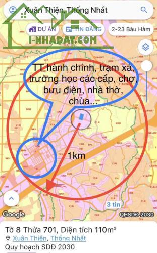 Chiính chủ bán lô đất tại xã Xuân Thiện, H. Thống Nhất, T. Đồng Nai - 3