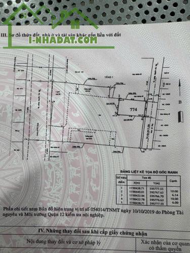 Lô đất cực đẹp 6mx10m ngay chợ cây sộp đông hưng thuận gần tham lương q12