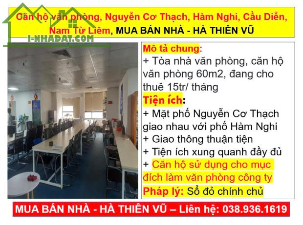 Căn hộ văn phòng, Nguyễn Cơ Thạch, Hàm Nghi, Cầu Diễn, Nam Từ Liêm, MUA NHÀ - HÀ THIÊN VŨ - 5