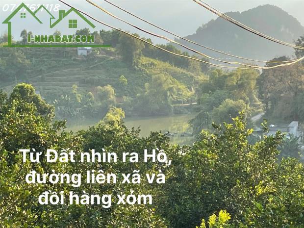 Bán đất nhà vườn Tuân Lộ Tân Lạc,view hồ thủy nông,gần TT Mãn Đức,1.1ha,3 tỷ dư - 4