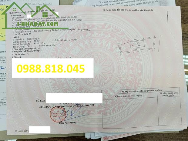 Bán đất tặng nhà ngõ 68 Nguyễn Văn Linh, quận Long Biên, Hà Nội. 170m2, MT 7.5m, miễn TG