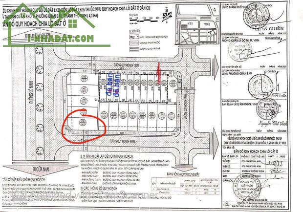 Bán Lô Góc 167m2 mặt đường Lệ Ninh - Khối 7 Quán Bàu, TP Vinh - 1