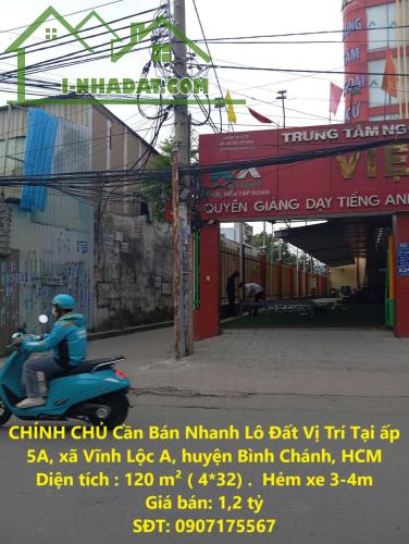 CHÍNH CHỦ Cần Bán Nhanh Lô Đất Vị Trí Tại ấp 5A, xã Vĩnh Lộc A, huyện Bình Chánh, HCM - 3