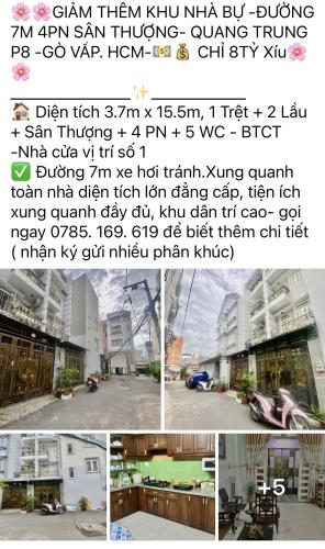 NHÀ MỚI LOÁNG- TIỆN KD- Ở- HXH-6PN- GÒ VẤP .HCM- P16-GẦN MẶT TIỀN  CITYLAND CAO CẤP - 5